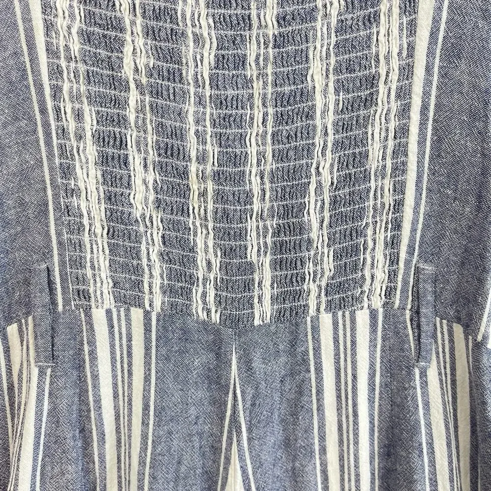 Rails Kyra Seaport Stripe Linen Blend Jumpsuit Large Quiet Luxury Summer Resort - Picture 10 of 16